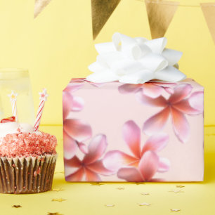 Pink Plumeria Hawaiian Frangipani Blumendesign Geschenkpapier