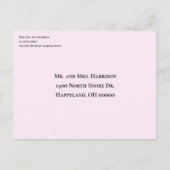 Pink Plumeria Save the Date Custom Postcard Ankündigungspostkarte (Rückseite)