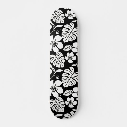 PINK PLUMERIA (SCHWARZ) SKATEBOARD (Vorne)