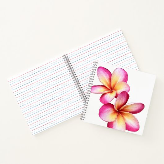 Pink Plumeria Spiral Notebook Notizblock (Innenseite)