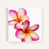 Pink Plumeria Spiral Notebook Notizblock (Vorderseite)