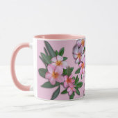 Pink Plumeria Tasse (Links)