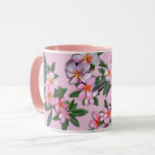Pink Plumeria Tasse (Vorderseite Links)