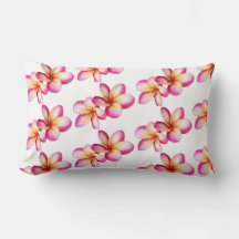 Pink Plumeria Throw Kissen