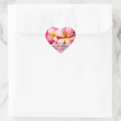 Pink Plumeria Wedding Danke Sticker (Tasche)