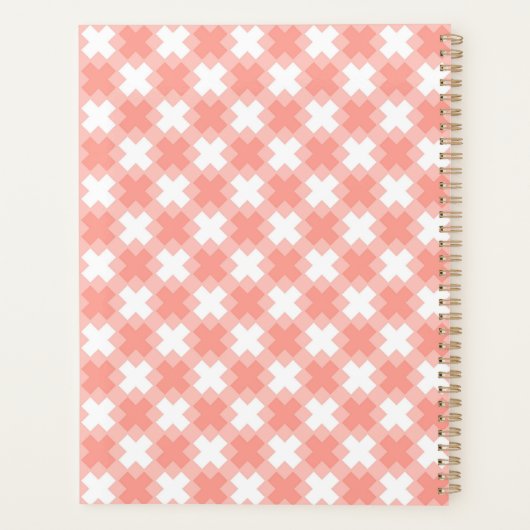 Pink Plus Pattern Planner Planer (Rückseite)