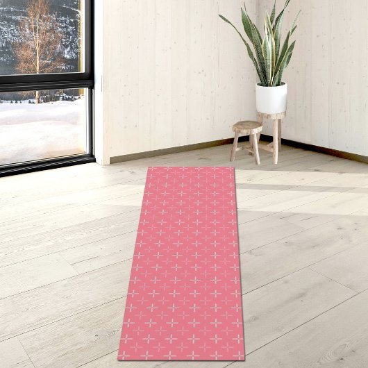 Pink Plus Pattern Yoga Mat Yogamatte