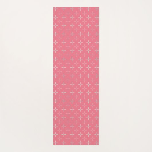 Pink Plus Pattern Yoga Mat Yogamatte (Rückseite)
