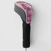 PINK PODDLE benutzerdefinierte Text (Name) Golf He Headcover (angewinkelt)