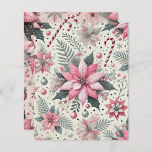 Pink Poinsettia & Candy Canes Scrapbook