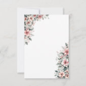 Pink Poinsettia Dankeschön Karte (Rückseite)