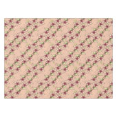 Pink Poinsettia Diagonal Strip Weihnachten Tischdecke (Vorderseite (Horizontal))