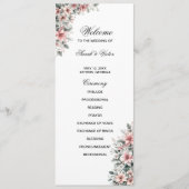 Pink Poinsettia Doppelseitige Programmkarte Programm (Vorderseite)