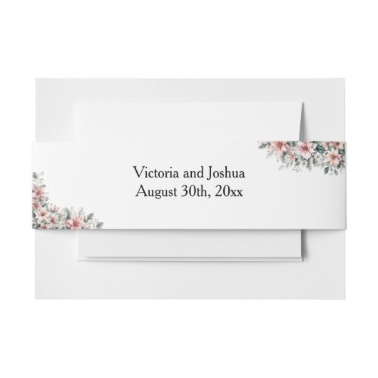 Pink Poinsettia Einladungsbanderole (Vorderseite Beispiel)