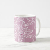 Pink Poinsettia Holiday Erste Tasse (VorderseiteRechts)