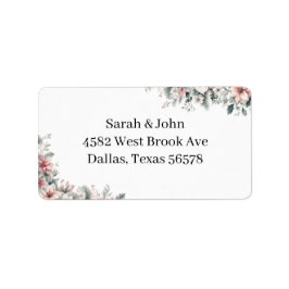 Pink Poinsettia Rücksendeadresse Adressaufkleber