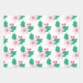 Pink Poinsettia und Holly Blätter (Vorderseite)