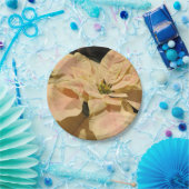 Pink Poinsettia Weihnachts-Party Papier Teller (Party)
