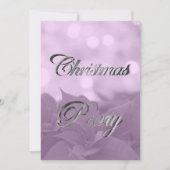 Pink Poinsettia Weihnachtsfeier Party Einladung El (Vorderseite)