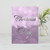 Pink Poinsettia Weihnachtsfeier Party Einladung El (Stehend Vorderseite)