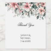 Pink Poinsettia Weinetikett (Einzelnes Label)