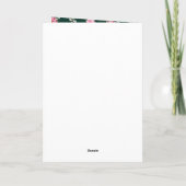 Pink Poinsettia Wreath Frohe Weihnachten (Rückseite)