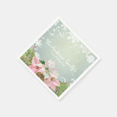Pink Poinsettias Holiday Serviette (Ecke)