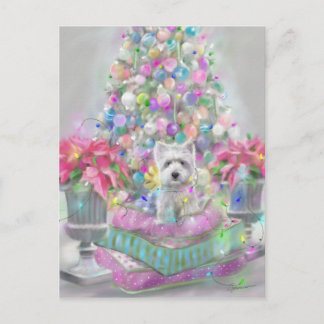 Pink Poinsettias Postkarte