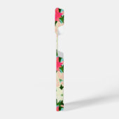 Pink Poinsettias Weihnachten iPhone Hülle (Linke Seite)