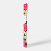 Pink Poinsettias Weihnachten iPhone Hülle (Rechte Seite)