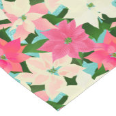 Pink Poinsettias Weihnachten Kurzer Tischläufer (Ecke)