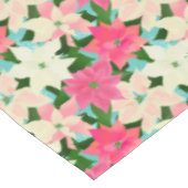 Pink Poinsettias Weihnachten Tischdecke (Schrägansicht)