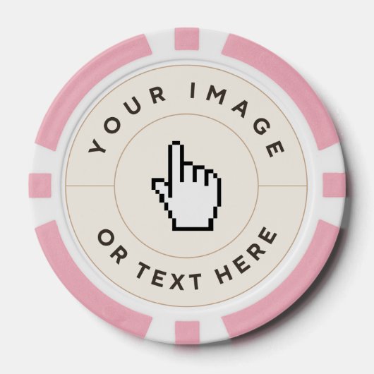 Pink Poker Chips - Benutzerdefiniert Bild/Text hin (Vorderseite)