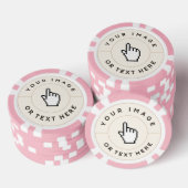 Pink Poker Chips - Benutzerdefiniert Bild/Text hin (Stapel)