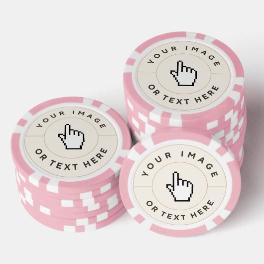Pink Poker Chips - Benutzerdefiniert Bild/Text hin (Stapel)