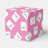Pink Polar Bear Baby Dusche Geschenkschachtel (Rückseite)