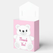 Pink Polar Bear Baby Dusche Geschenkschachtel (Geöffnet)