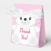 Pink Polar Bear Baby Dusche Geschenkschachtel (Vorderseite)