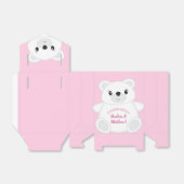 Pink Polar Bear Baby Dusche Geschenkschachtel (Ungefaltet)