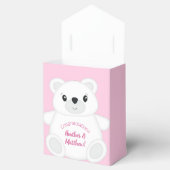 Pink Polar Bear Baby Dusche Geschenkschachtel (Geöffnet)