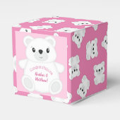 Pink Polar Bear Baby Dusche Geschenkschachtel (Vorderseite)