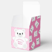 Pink Polar Bear Baby Dusche Geschenkschachtel (Geöffnet)