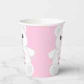 Pink Polar Bear Baby Dusche Pappbecher (Links)