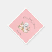 Pink Polar Bear Baby Girl Dusche Napkins Serviette (Ecke)