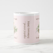 Pink Polar Bear Baby Girl Pregnancy Reveft Geschen Jumbo-Tasse (Vorderseite)