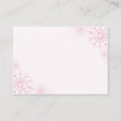 Pink Polar Bear Diaper Raffle Card Begleitkarte (Rückseite)