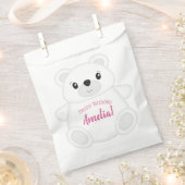 Pink Polar Bear Geburtstagsparty Geschenktütchen (Ausgeschnitten)
