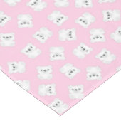 Pink Polar Bear Geburtstagsparty Tischdecke (Schrägansicht)