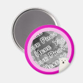 Pink Polar Bears Round Magnet (Vorderseite/Rückseite)