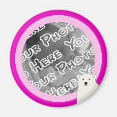 Pink Polar Bears Round Magnet (Vorne)